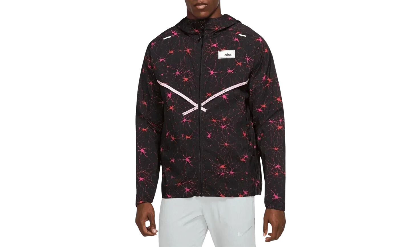 Mens Repel Uv Windrunner Jacket "BLACK / PINK FOAM"