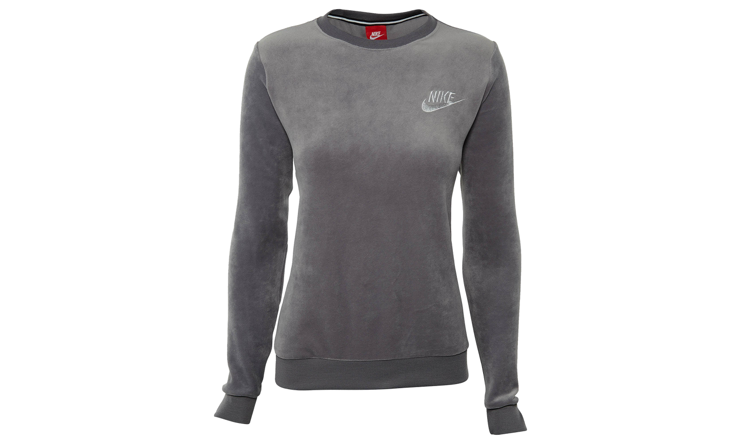 Sportswear Velour Crew Sweatshirt "Dark Grey"