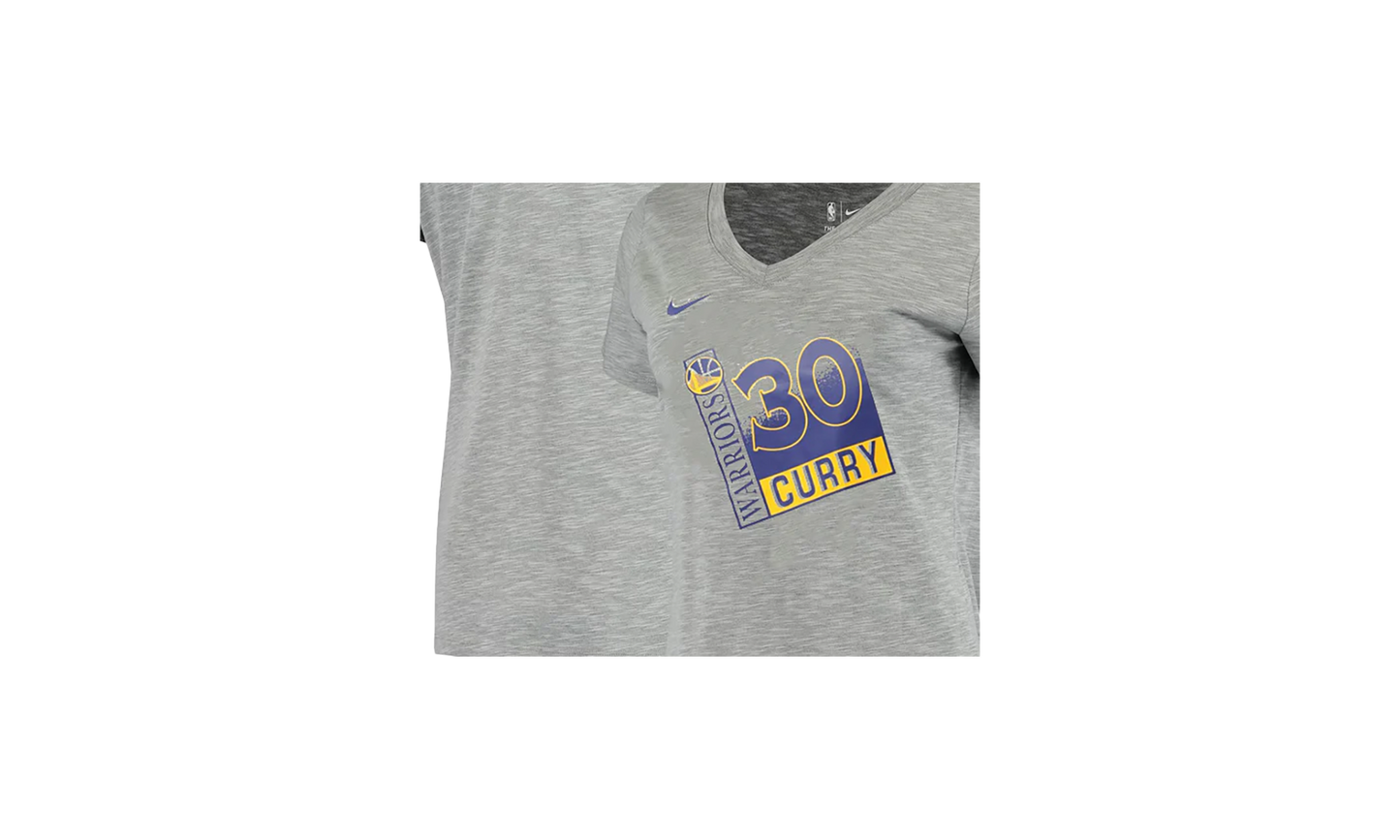 NBA GSW ESteph Curry V Neck T-Shirt WMNS "Gray"