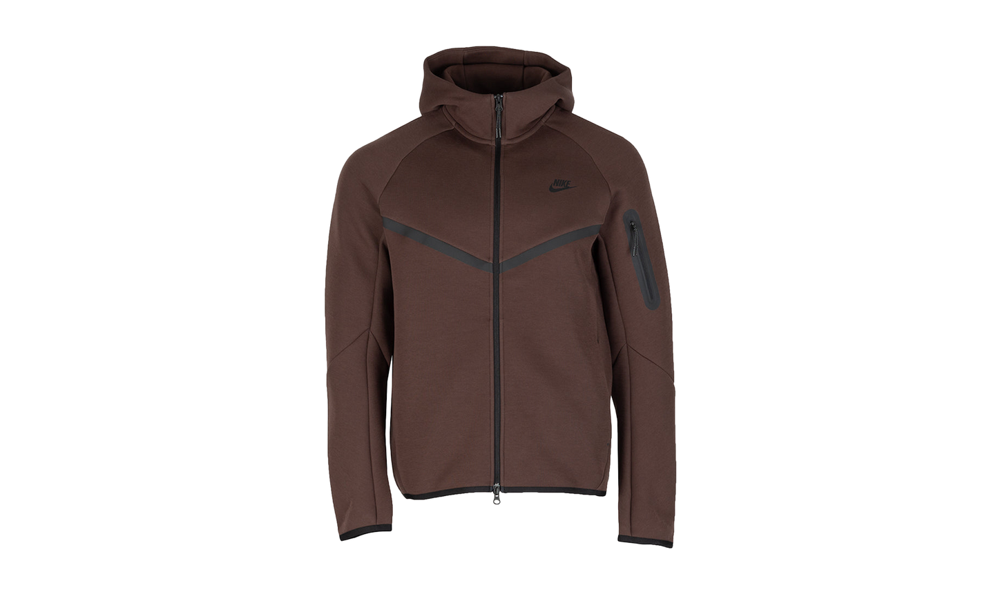 Tech Men's Full-zip Windrunner Hoodie "BROWN"