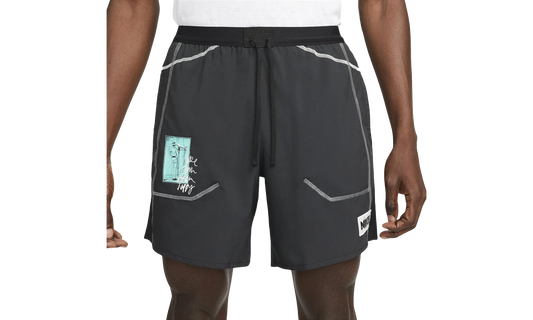 Mens Dri-fit Stride 7 Inch Dye Short "BLACK / LIGHT MENTA"