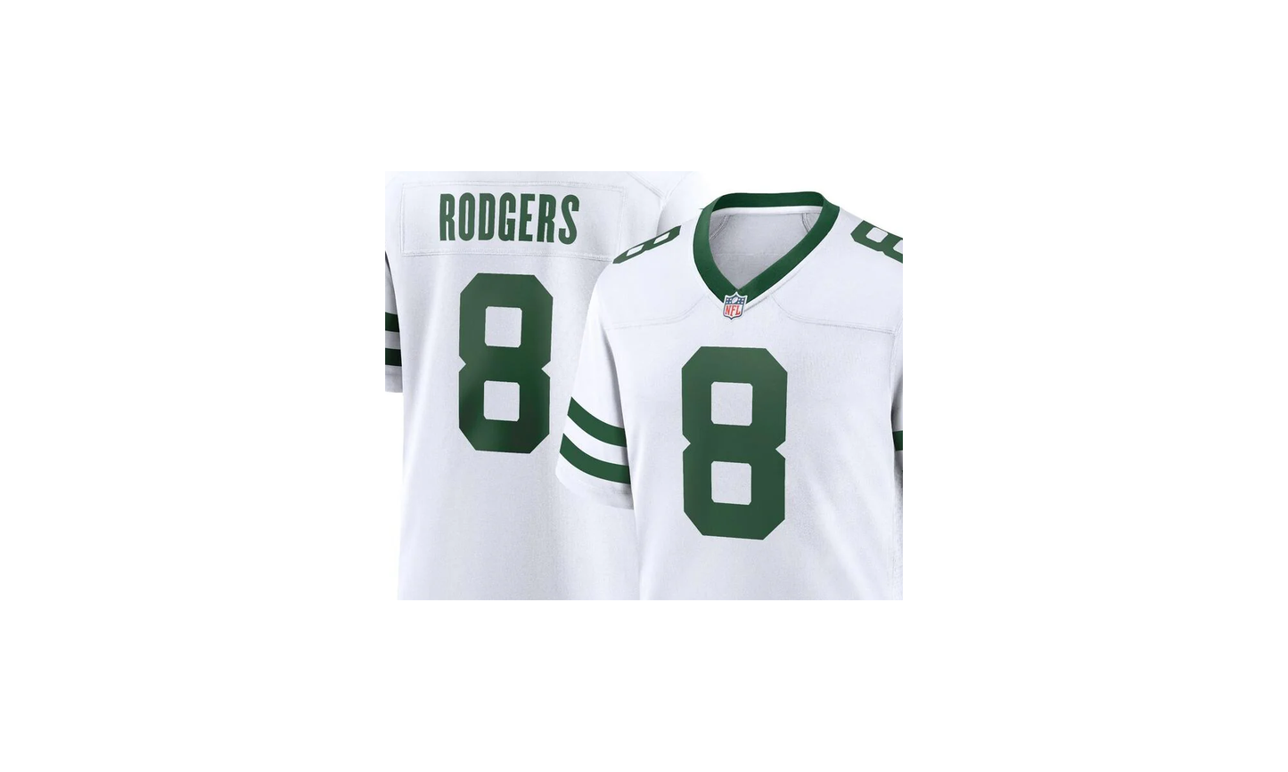 NFL RODGERS NEW YORK JETS GAME JERSEY "White"