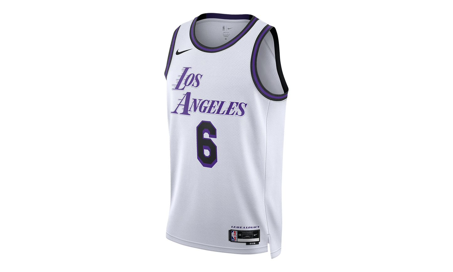 LEBRON JAMES LA LAKERS CITY EDITION SWINGMAN JERSEY "White"