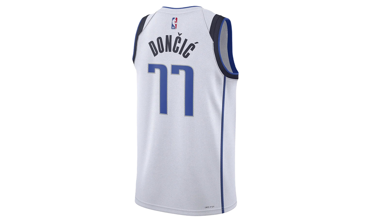 NBA MAVERICKS 'DONCIC 77' 22/23 ASSOCIATION EDITION SWINGMAN JERSEY "White"
