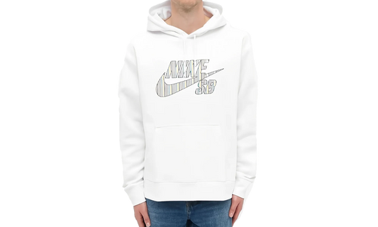 SB Striped Skate Hoodie "White"