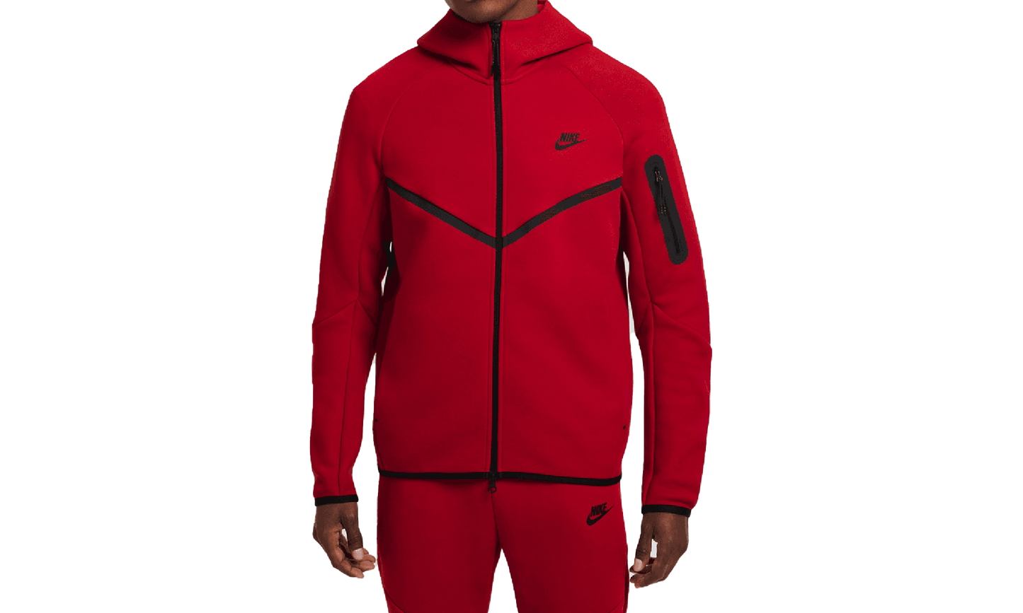 Sportswear Tech Fleece Windrunner Full-zip Hoodie "GYM RED/BLACK"