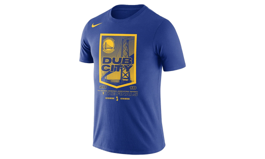 NBA GS WARRIORS 2018 NBA FINALS BOUND CITY DNA COTTON PERFORMANCE T-SHIRT "Blue"