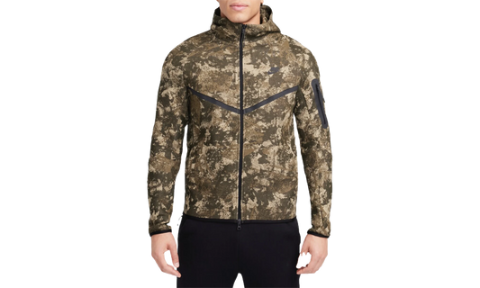 Tech Windrunner Fleece Full-zip Hoodie "Black"
