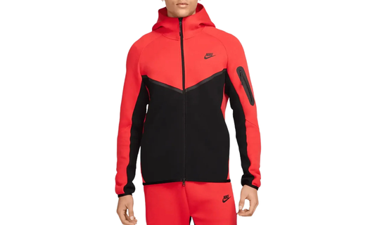 Tech Windrunner Full-Zip Hooded Sweatshirt "Light Crimson / Black / Black"