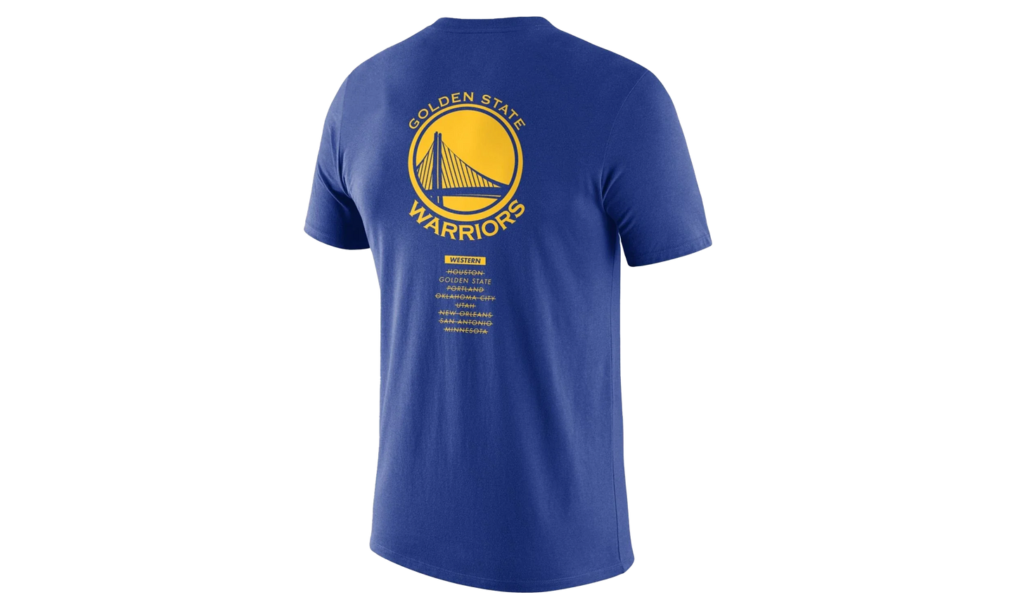 NBA GS WARRIORS 2018 NBA FINALS BOUND CITY DNA COTTON PERFORMANCE T-SHIRT "Blue"