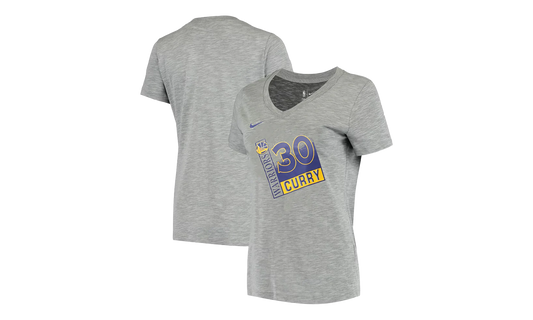 NBA GSW ESteph Curry V Neck T-Shirt WMNS "Gray"