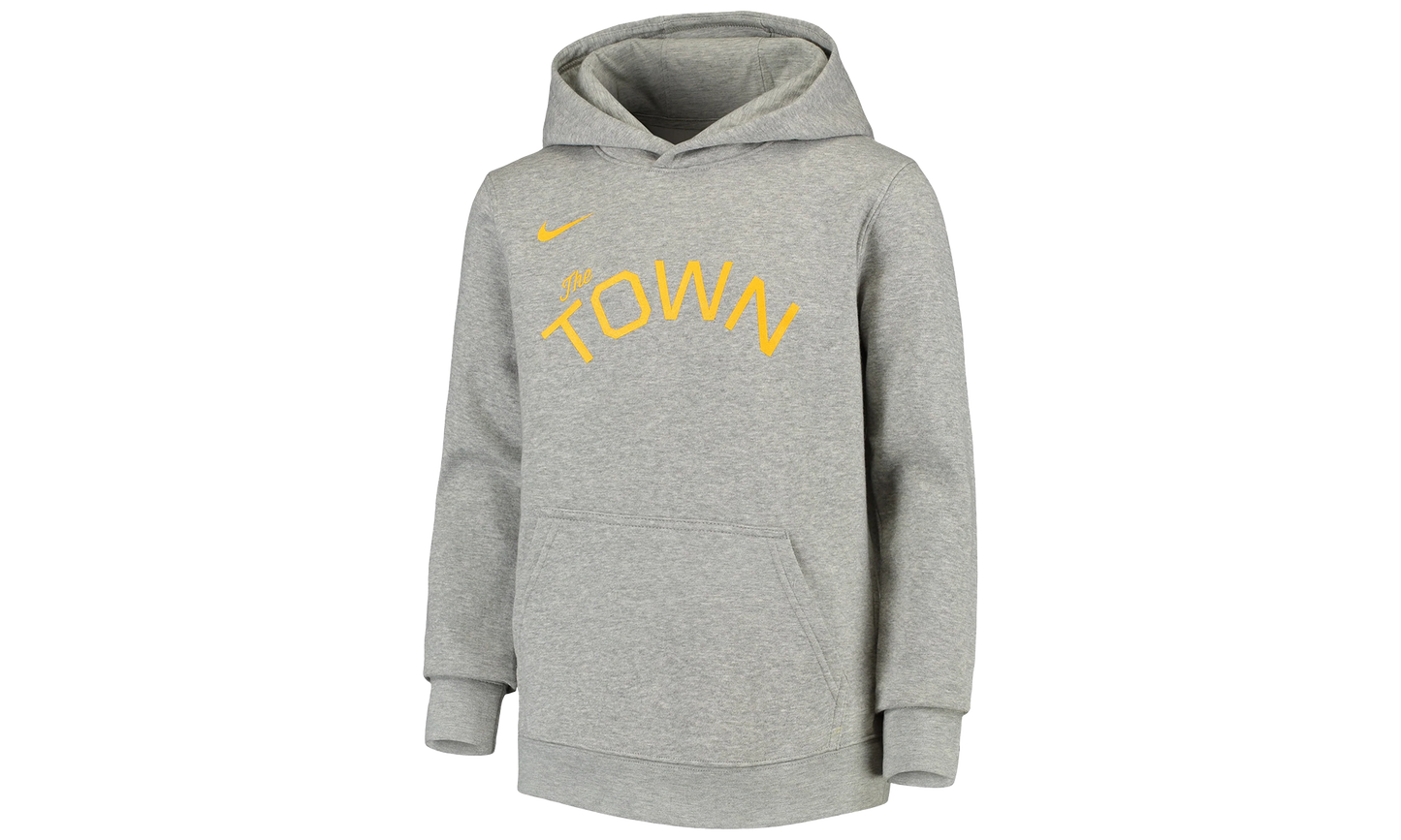 NBA Golden State Warriors Earned Edition Logo Essential Pullover Hoodie "Gray"