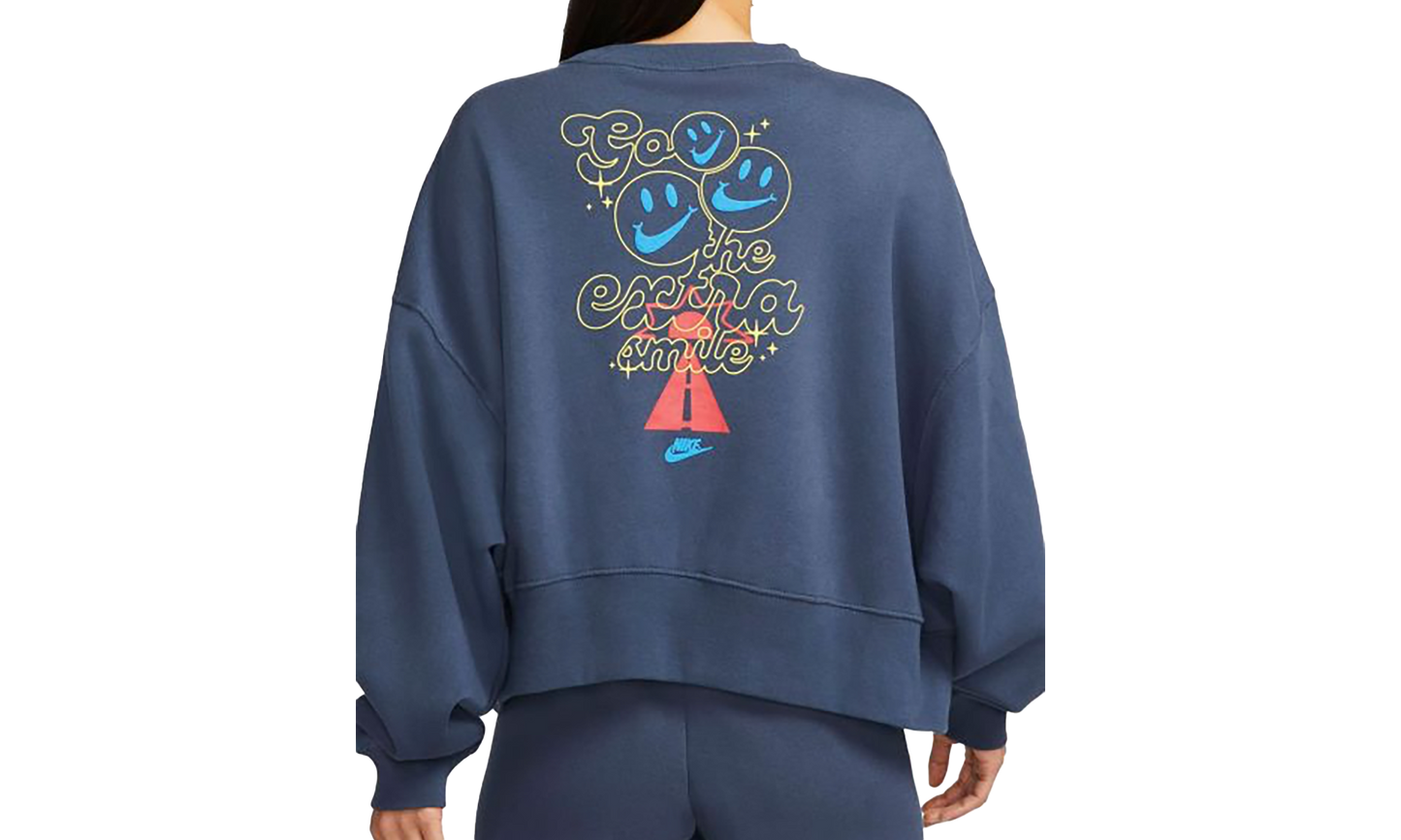 Sportswear Smiley Fleece Sweatshirt "Blue"