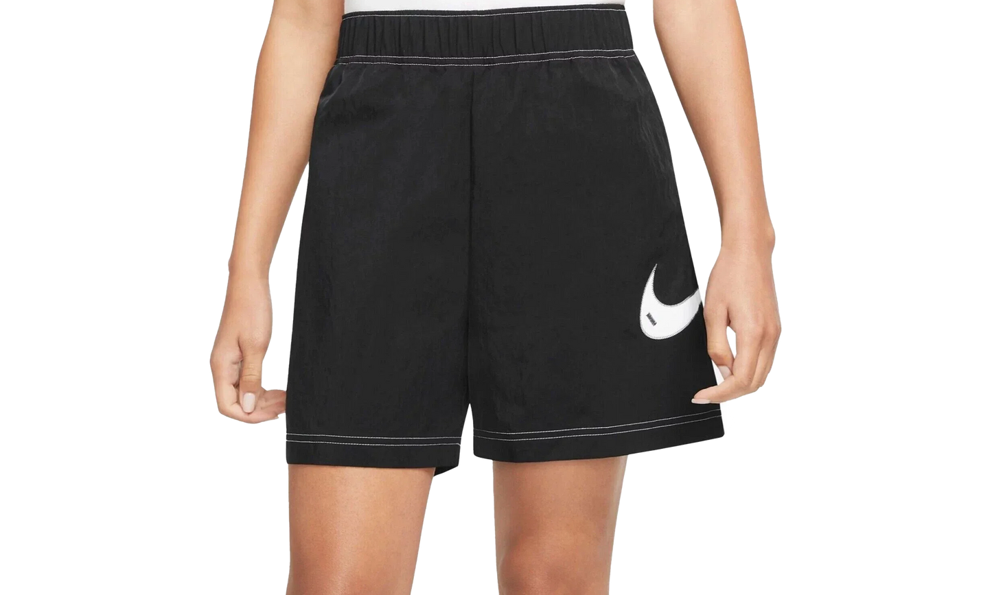 SWOOSH HIGH WAISTED LOOSE SHORTS WMNS "Black"