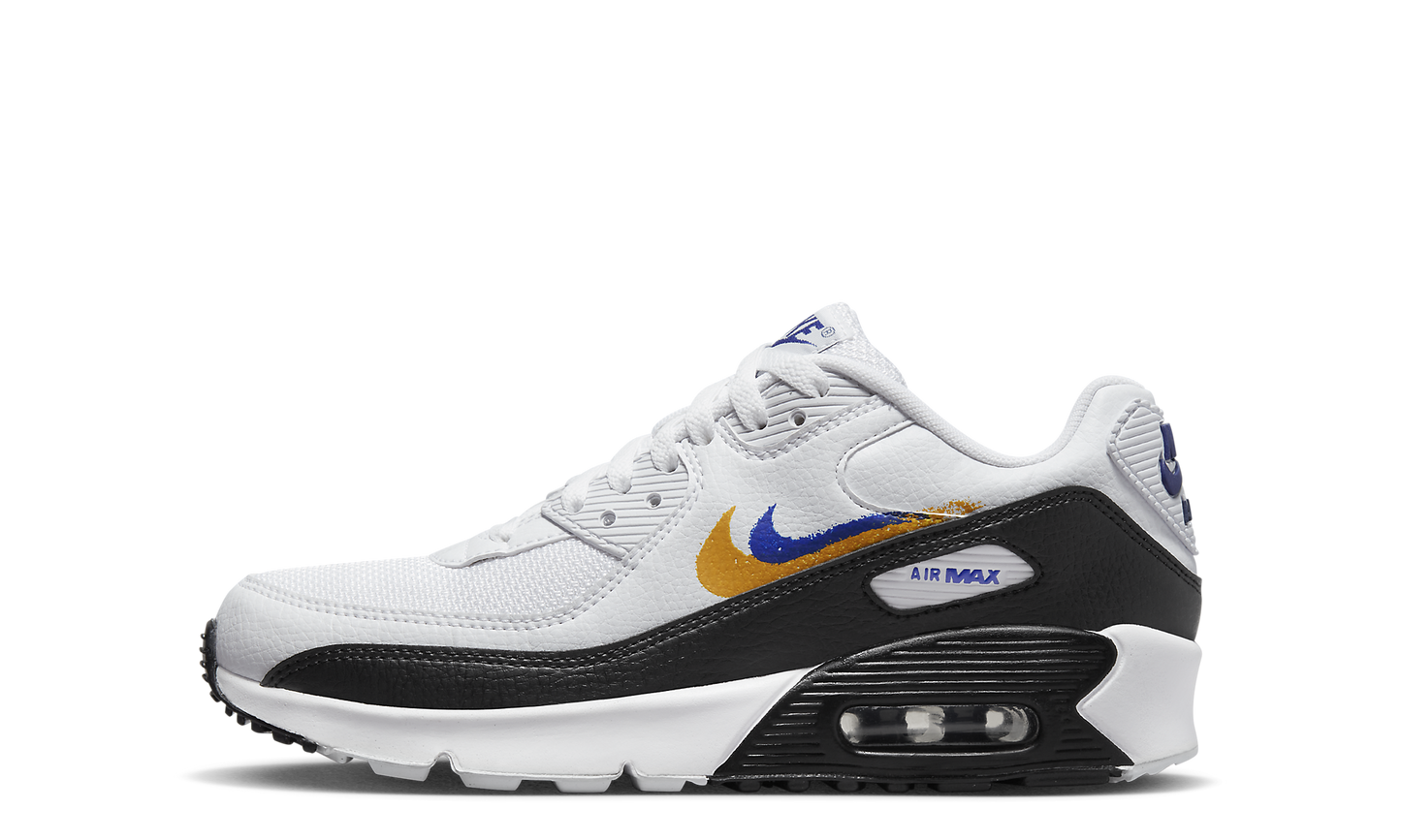 Air Max 90 GS "Double Swoosh White Black Gold Royal"