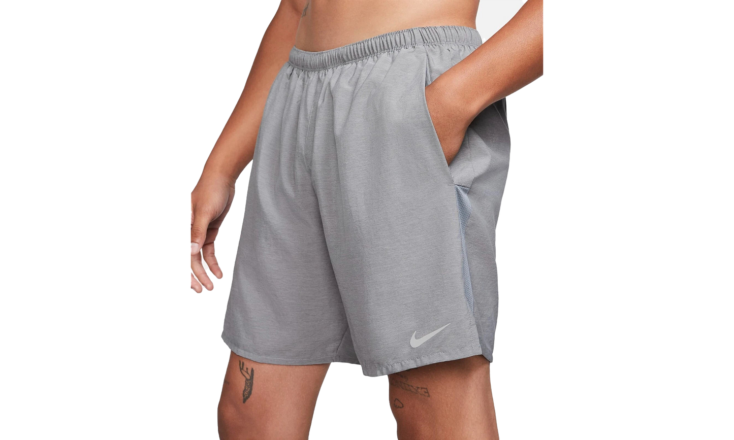 CHALLENGER BRIEF-LINED 7 RUNNING SHORTS "Smoke"