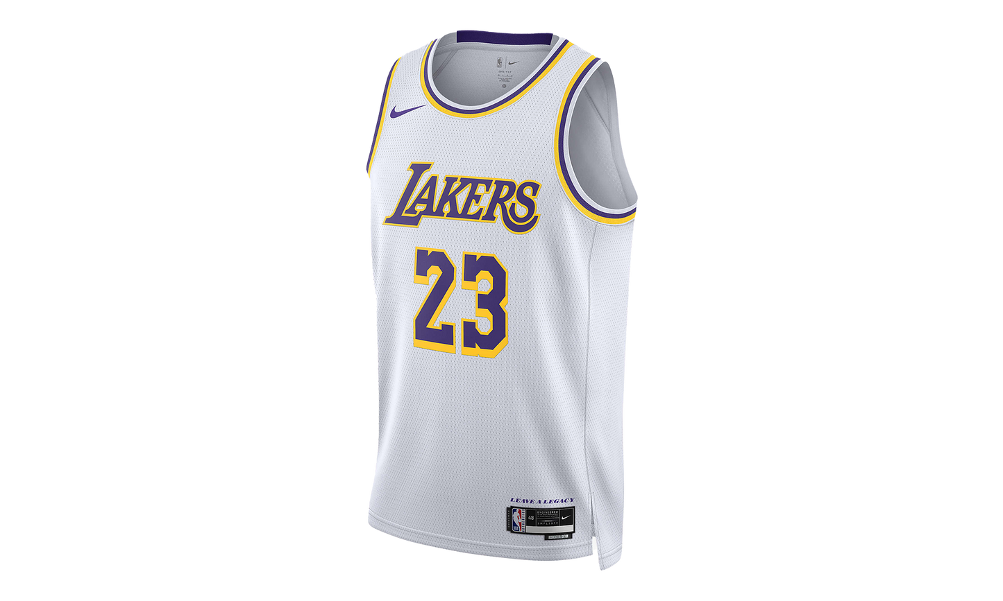 NBA SWINGMAN JERSEY LAKERS ASSOCIATION LEBRON JAMES "White"
