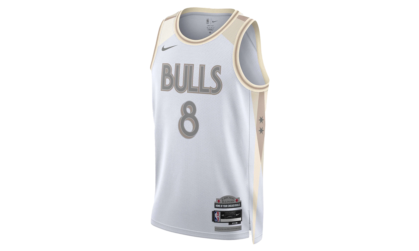 NBA CHICAGO BULLS CITY EDITION SWINGMAN JERSEY ZACH LEVINE "White"