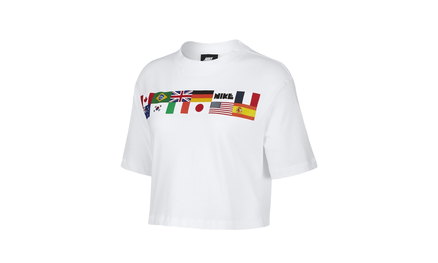 Flag Crop Top Wmns "White"