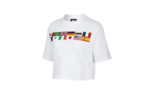 Flag Crop Top Wmns "White"