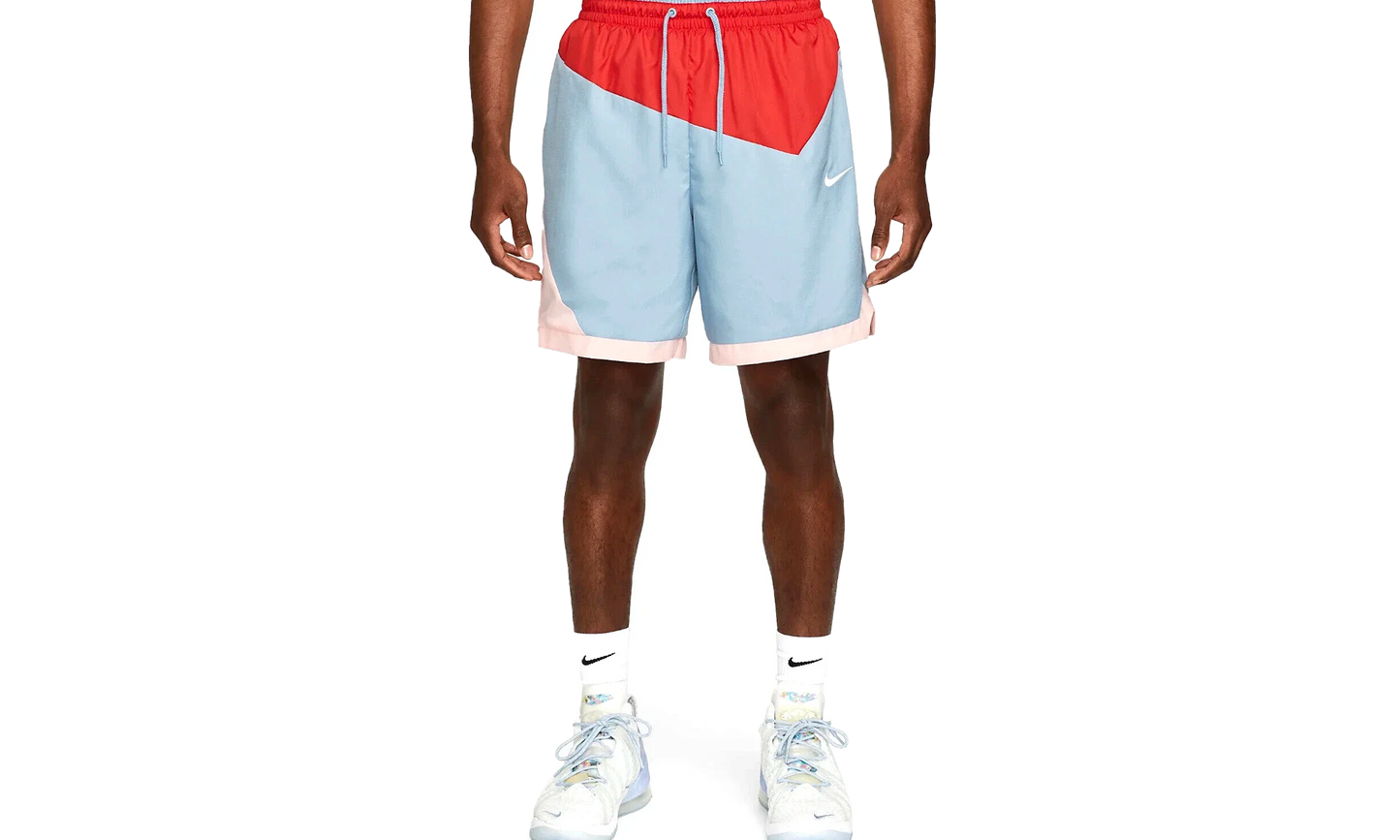 DNA WOVEN LINED BASKETBALL SHORTS "Red/Blue/Pink"