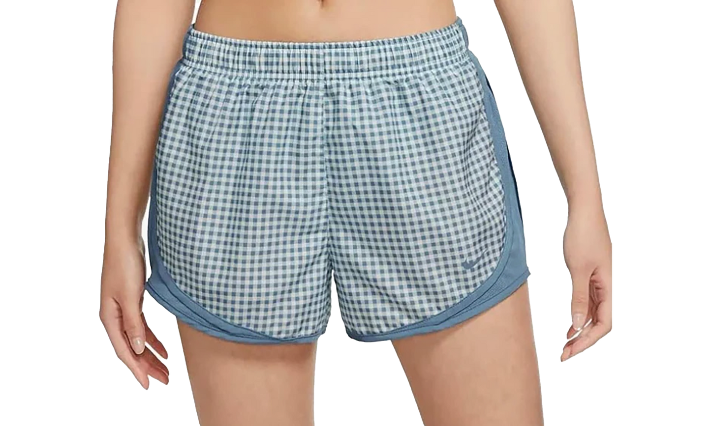 TEMPO GINGHAM RUNNING SHORTS WMNS "Blue"