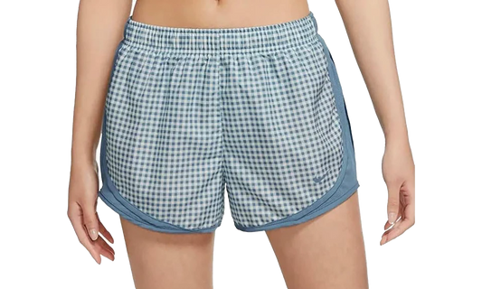 TEMPO GINGHAM RUNNING SHORTS WMNS "Blue"