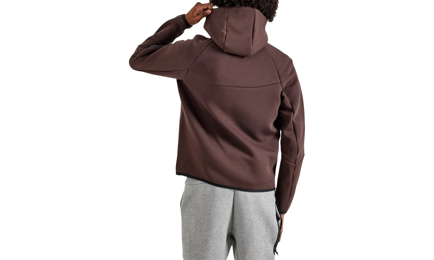 Tech Men's Full-zip Windrunner Hoodie "BROWN"