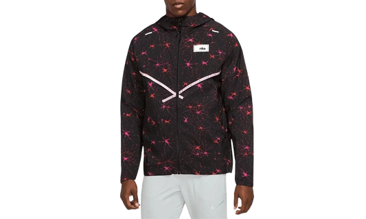 Mens Repel Uv Windrunner Jacket "BLACK / PINK FOAM"
