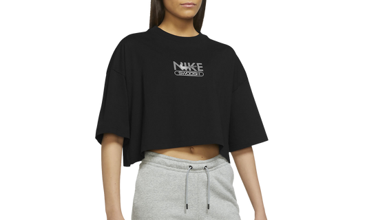 Sportswear Swoosh Cropped Short-sleeve Top "BLACK"