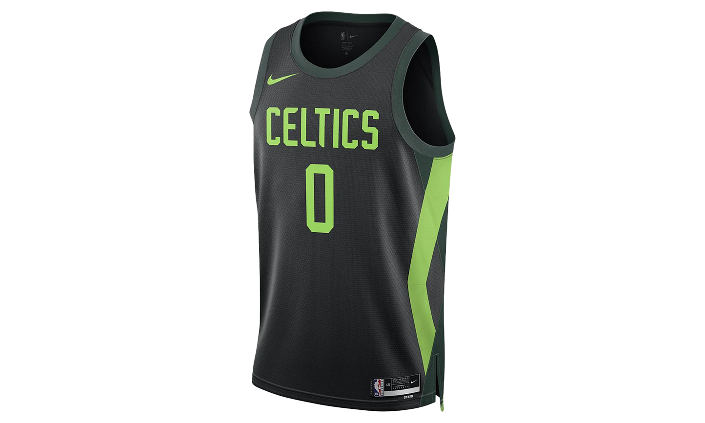 NBA JAYSON TATUM BOSTON CELTICS SWINGMAN JERSEY "Black/Pro Green/Action Green"