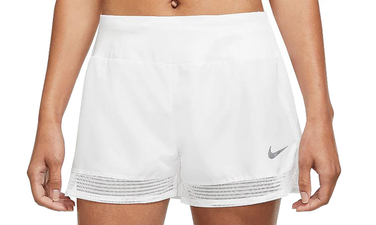 DRI-FIT RUNNING LINED SHORTS MESH HEM WMNS "White"
