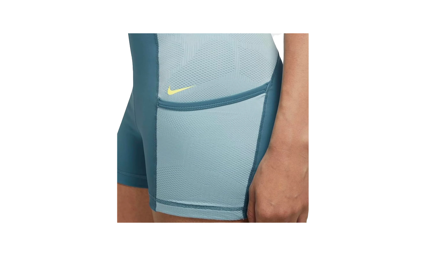 PRO HIGH-WAISTED 3" TRAINING SHORTS WITH POCKETS WMNS "Aqua/White"