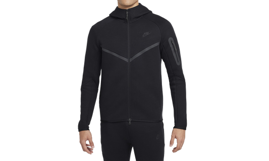 Tech Men's Full-zip Windrunner Hoodie "BLACK/BLACK"