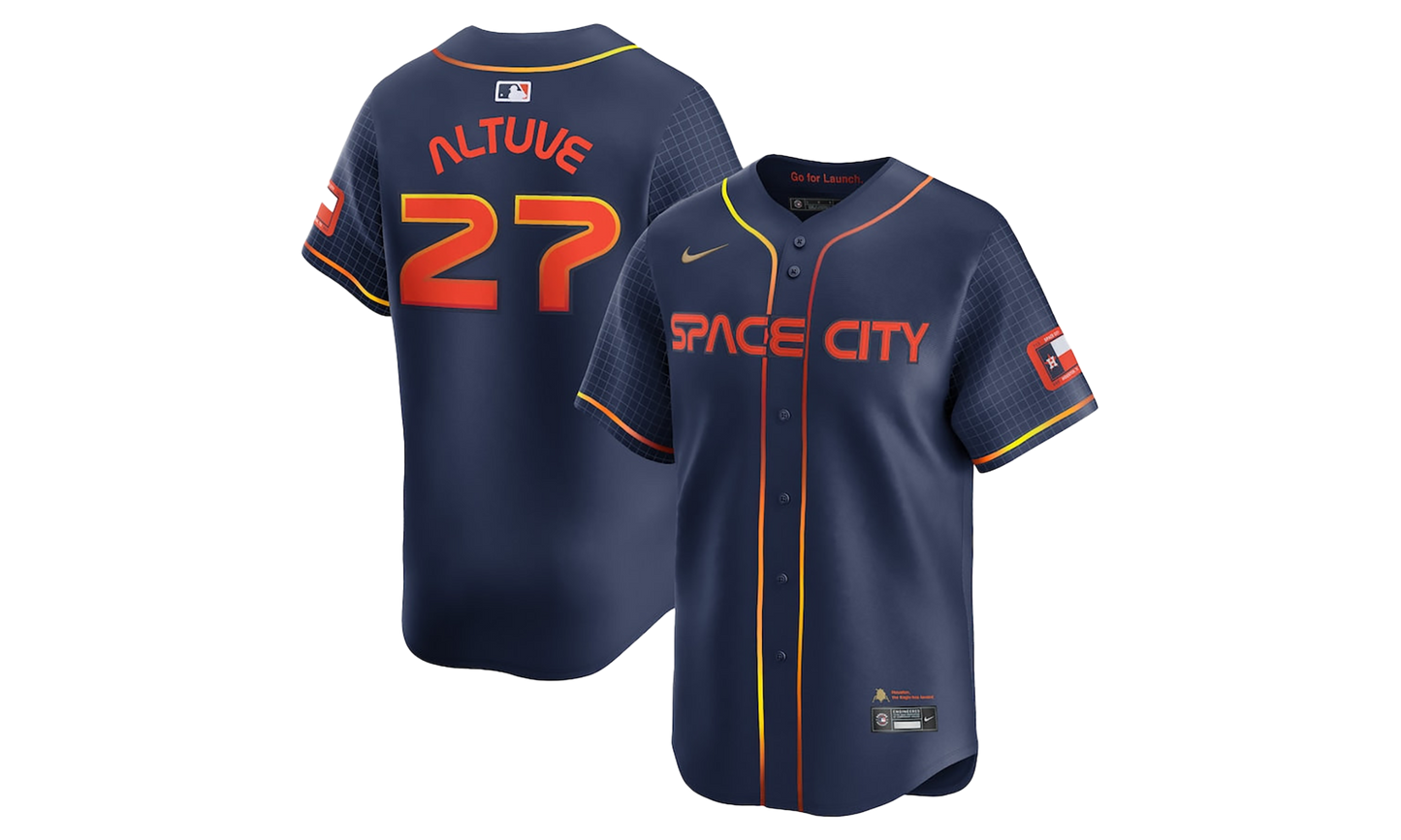MLB HOUSTON ASTROS JOSE ALTUVE #27 LIMITED CITY CONNECT JERSEY "Navy Blue"