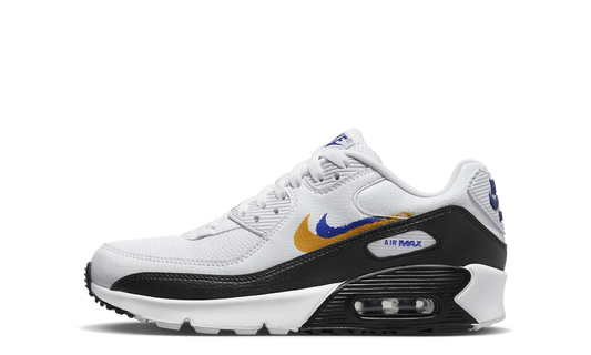 Air Max 90 GS "Double Swoosh White Black Gold Royal"
