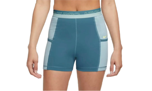 PRO HIGH-WAISTED 3" TRAINING SHORTS WITH POCKETS WMNS "Aqua/White"